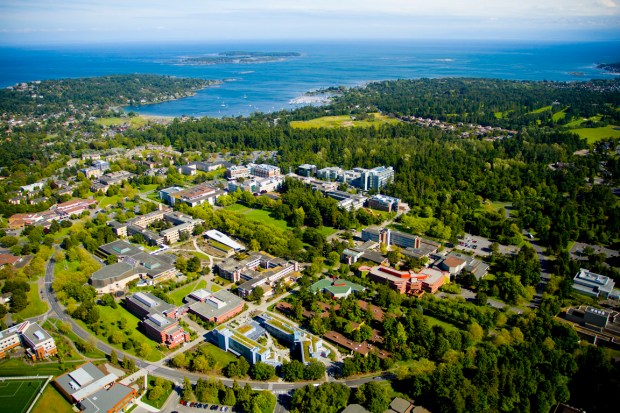 Aerial view of the University of Victoria